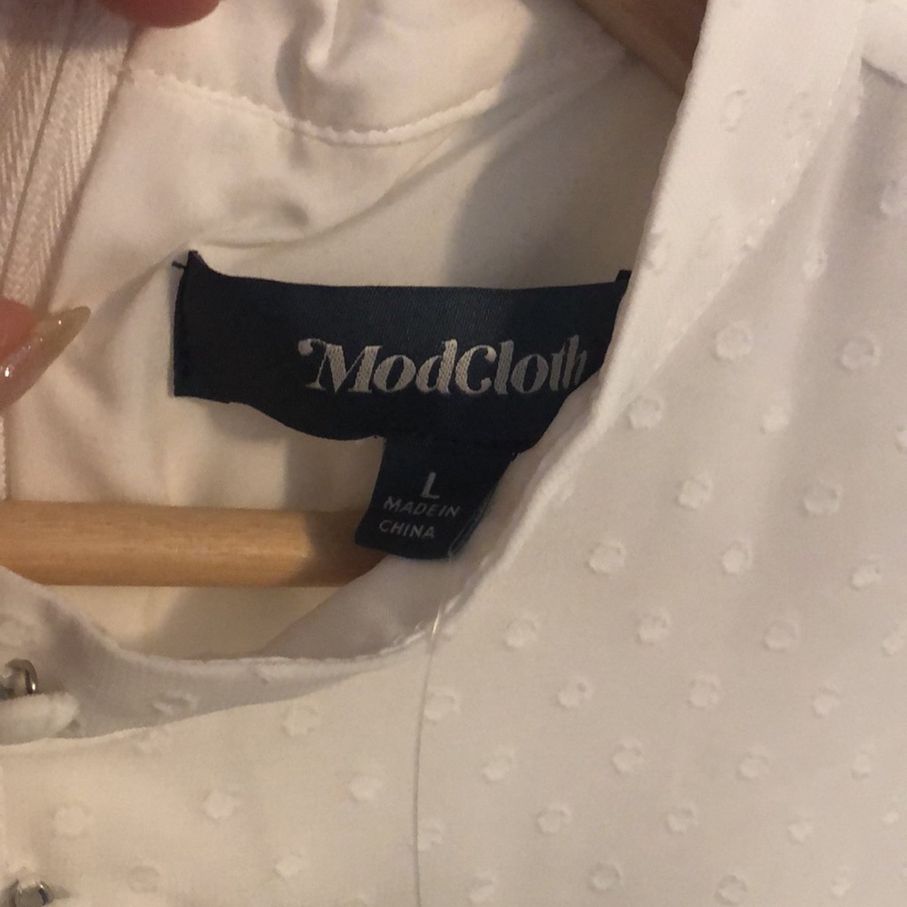 Modcloth White Sleeveless Dress - Picture 4 of 6